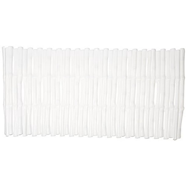 Carnation Home Fashions Bamboo Look Vinyl Bath Tub Mat White 16 x32